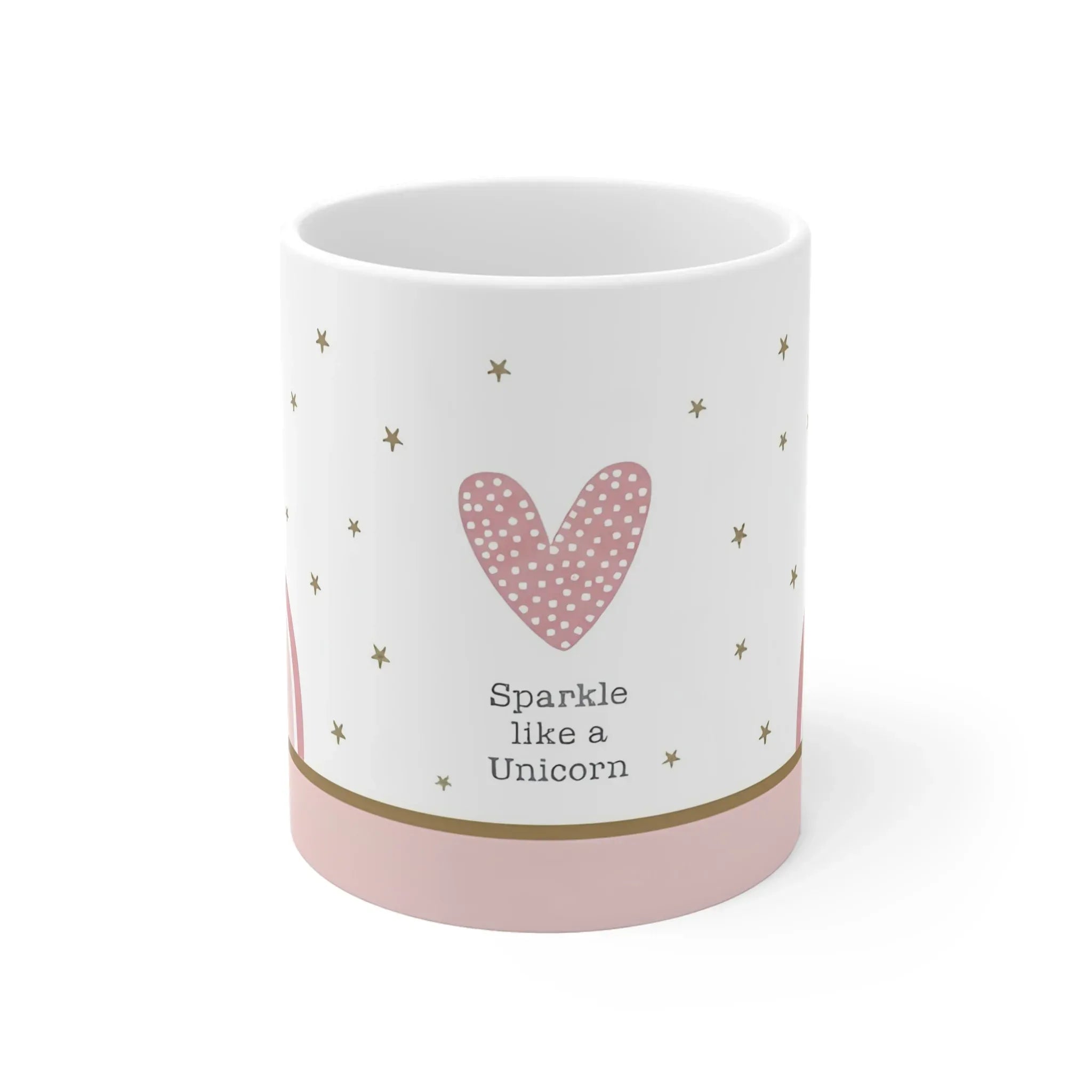 Pink Rainbow Mug | Sparkle Like a Unicorn | Personalized Name