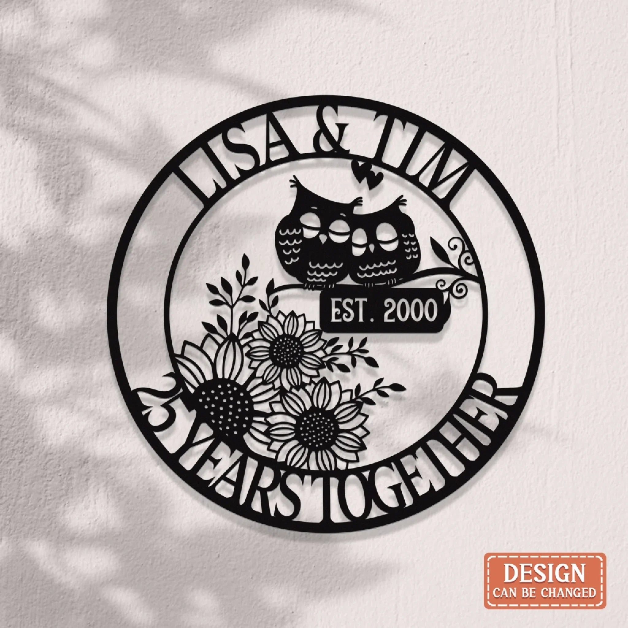 Personalized Couple Metal Sign - Anniversary Gift Idea For Couple/ Husband And Wife
