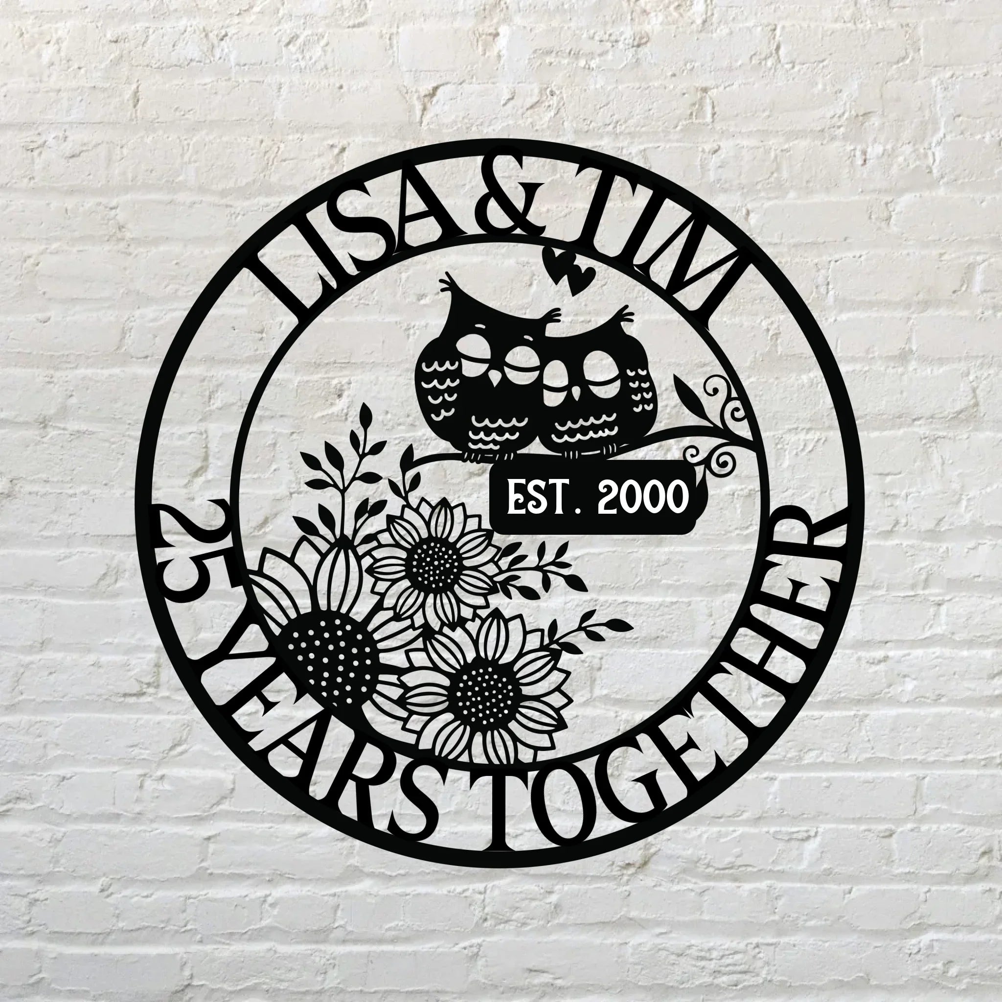 Personalized Couple Metal Sign - Anniversary Gift Idea For Couple/ Husband And Wife