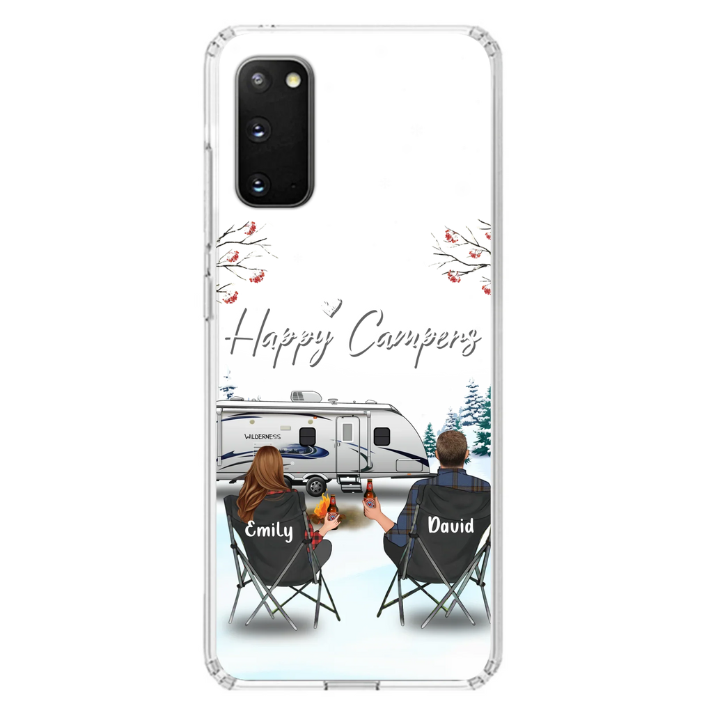 Personalized Camping Phone Case - Gift Idea For Camping Lover/Couple/Family/Friends - Happy Campers - Case For iPhone/Samsung