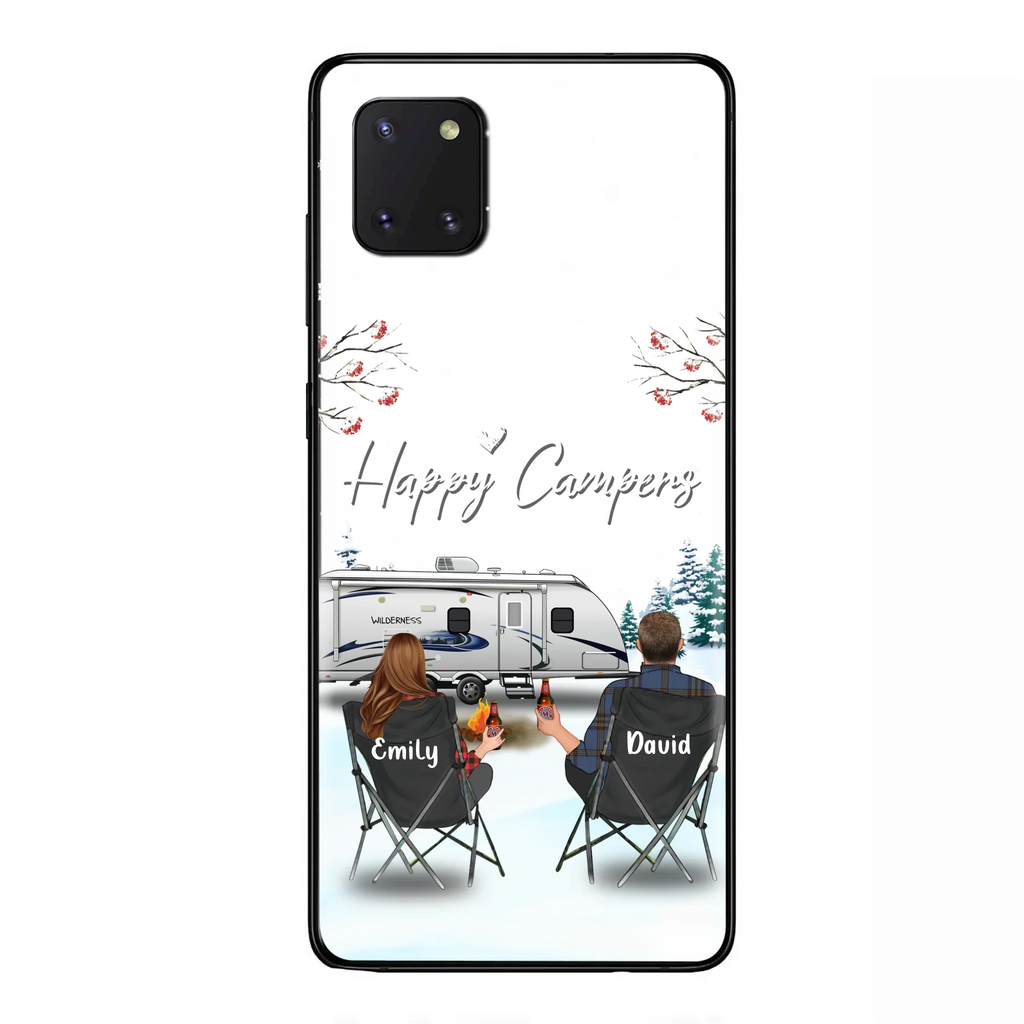 Personalized Camping Phone Case - Gift Idea For Camping Lover/Couple/Family/Friends - Happy Campers - Case For iPhone/Samsung