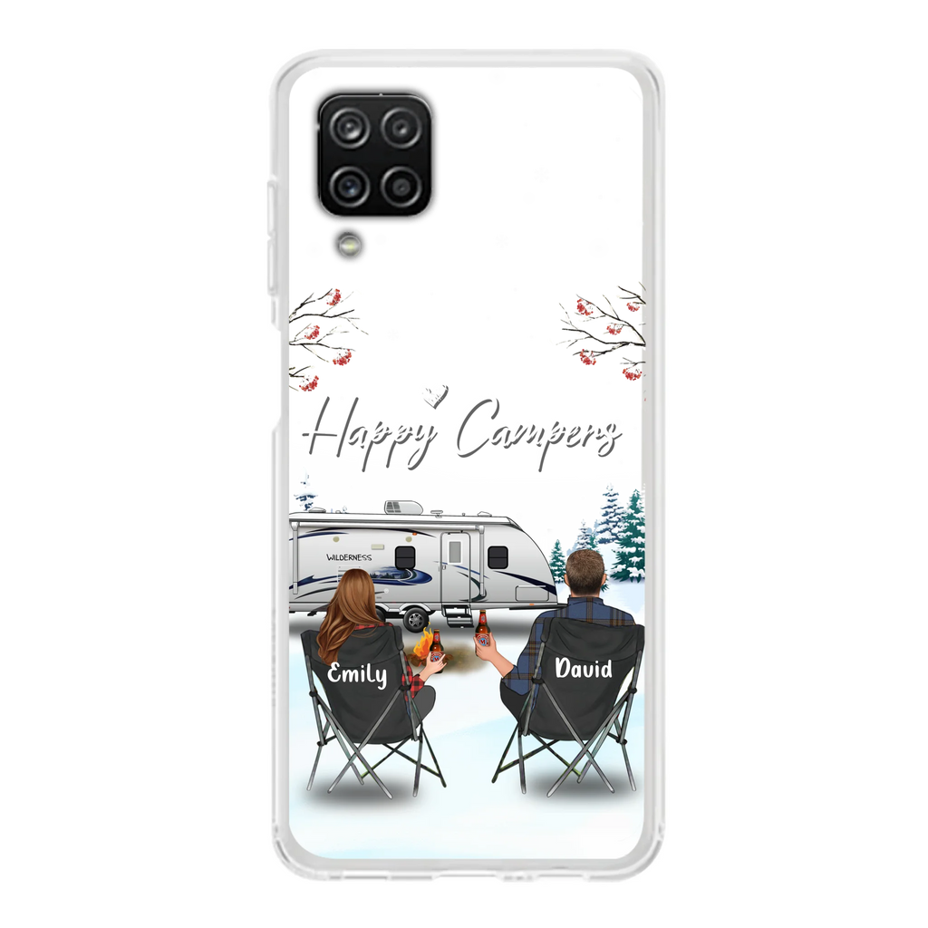Personalized Camping Phone Case - Gift Idea For Camping Lover/Couple/Family/Friends - Happy Campers - Case For iPhone/Samsung