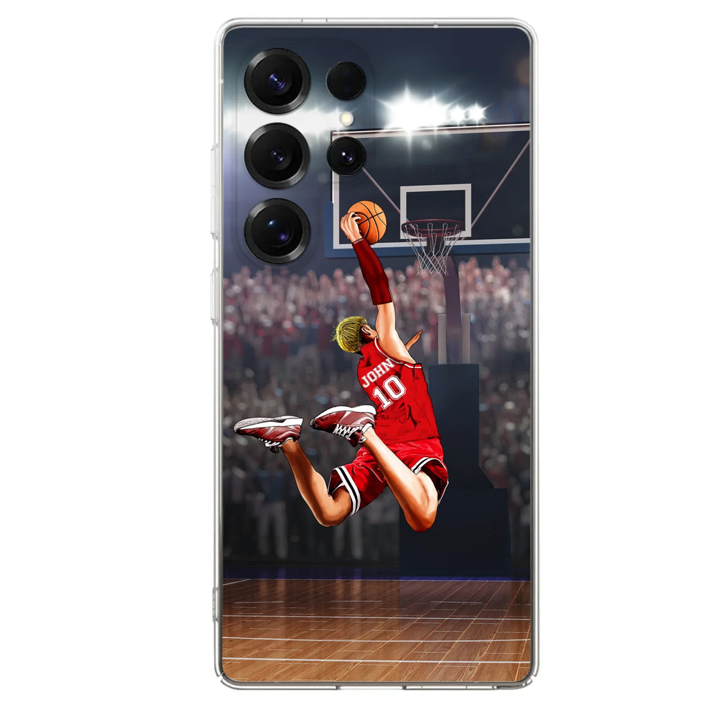 Custom Personalized Basketball Phone Case - Gift Idea For Basketball Lovers/Son/Grandson - Case For iPhone/Samsung
