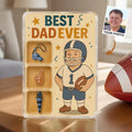 Personalized USA Baseball Acrylic Block - Gift Idea For Father's Day - Upload Photo - Best Dad Ever
