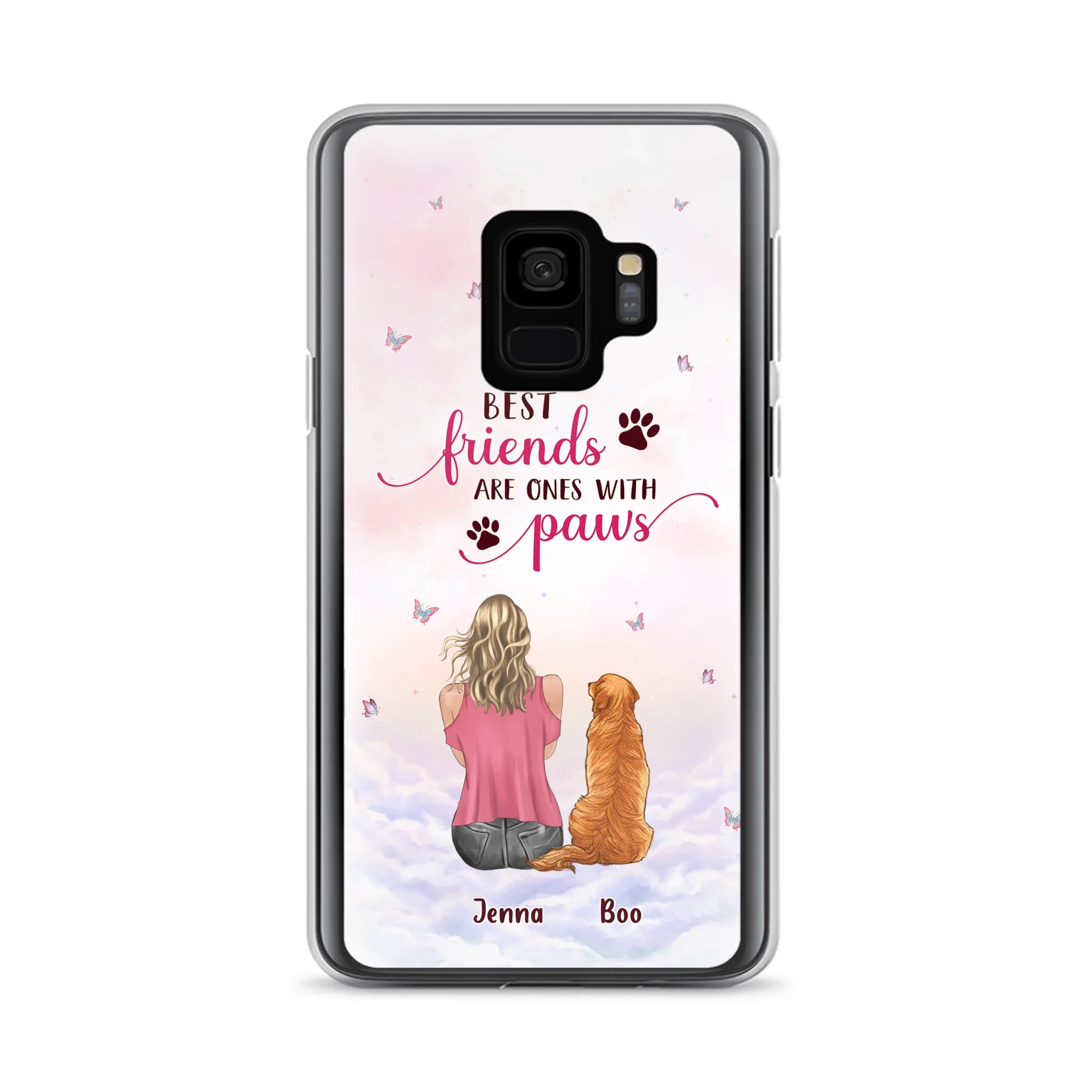 Custom Personalized Dog Mom Phone Case - Upto 5 Dogs - Mother's Day Gift Idea For Dog Lovers - Best Friends Are Ones With Paws - Case for iPhone/Samsung