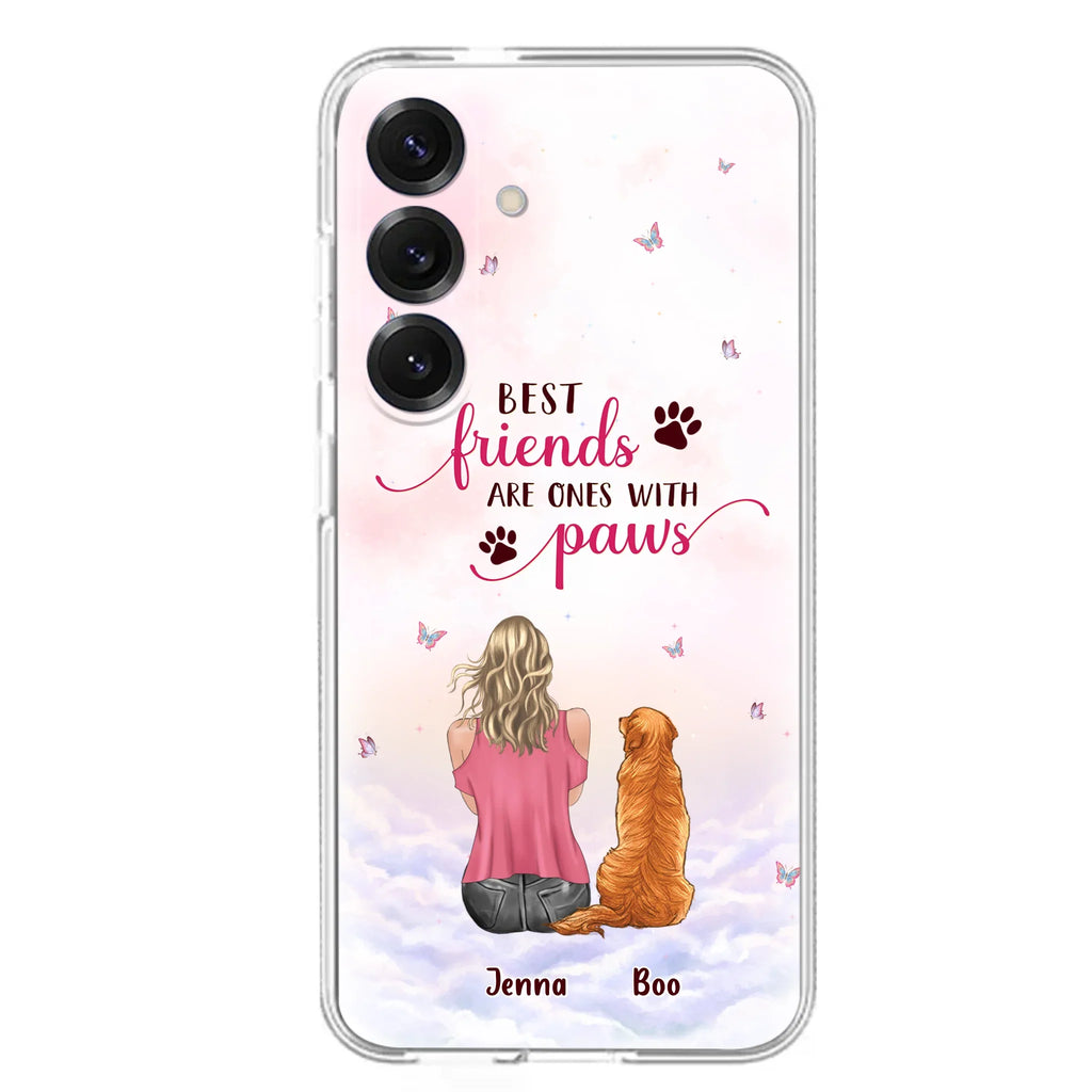 Custom Personalized Dog Mom Phone Case - Upto 5 Dogs - Mother's Day Gift Idea For Dog Lovers - Best Friends Are Ones With Paws - Case for iPhone/Samsung
