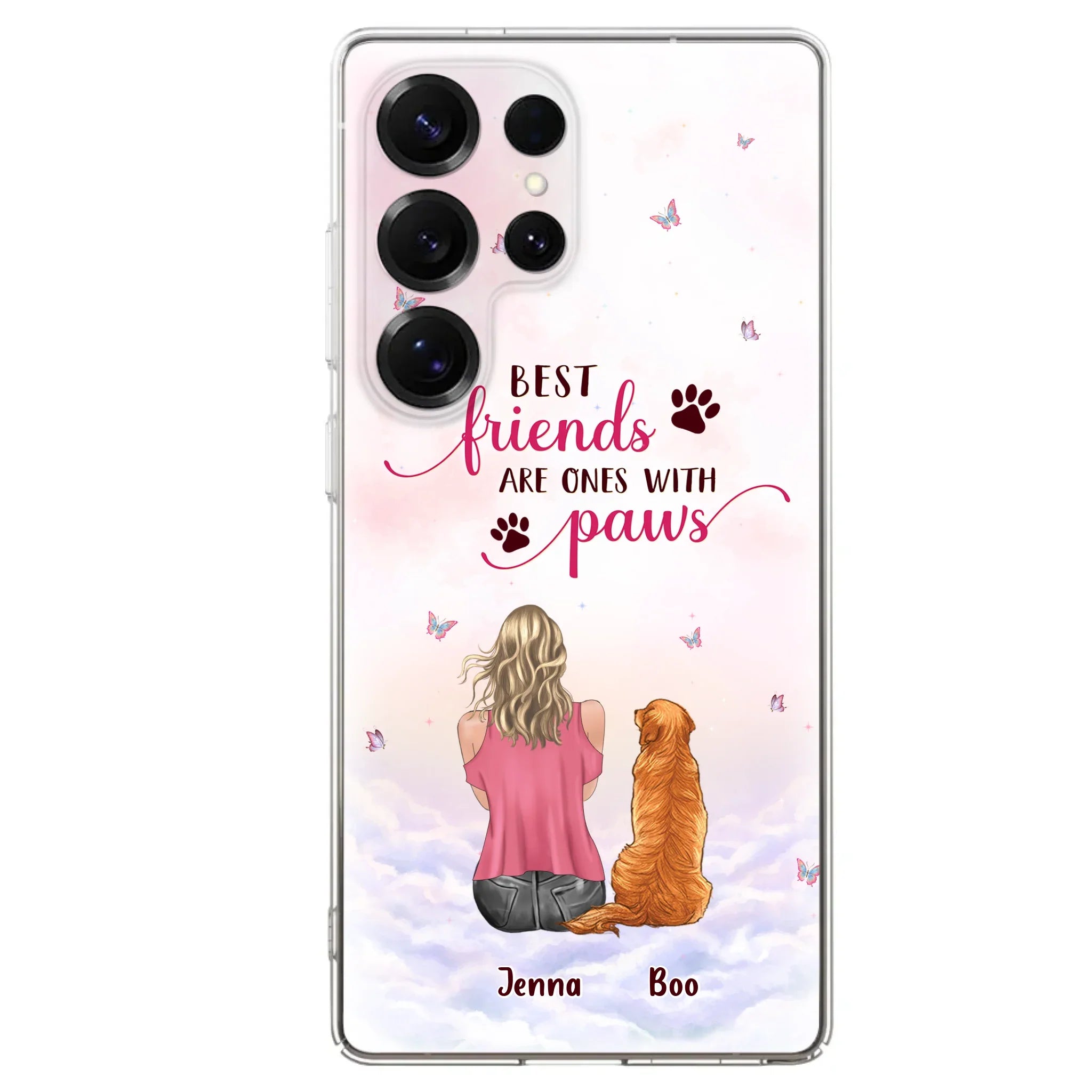 Custom Personalized Dog Mom Phone Case - Upto 5 Dogs - Mother's Day Gift Idea For Dog Lovers - Best Friends Are Ones With Paws - Case for iPhone/Samsung