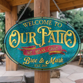 Personalized Welcome To Our Patio Acrylic Suncatcher - Summer Gift Idea - Sit Relax Chat