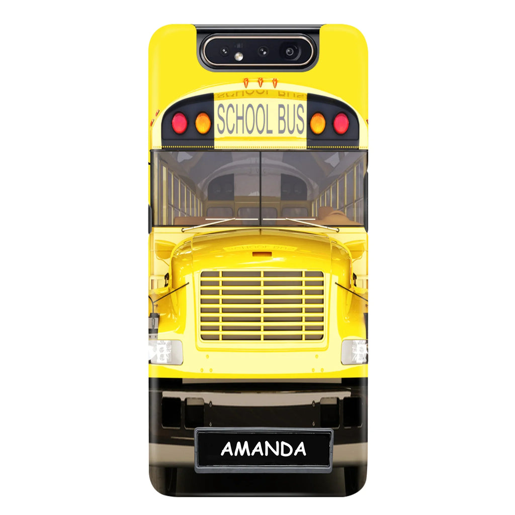 Custom Personalized School Bus Phone Case - Gift Idea For School Bus Lovers - Case For iPhone, Samsung and Xiaomi