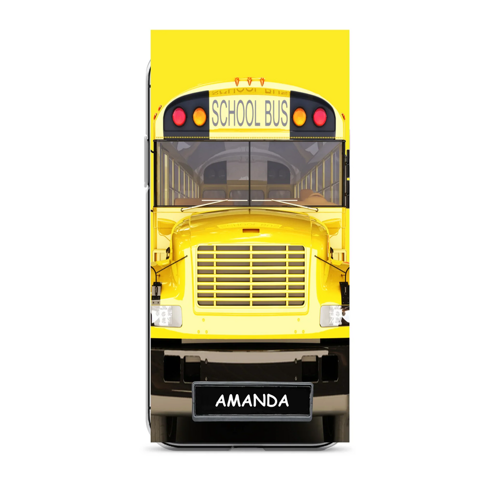Custom Personalized School Bus Phone Case - Gift Idea For School Bus Lovers - Case For iPhone, Samsung and Xiaomi