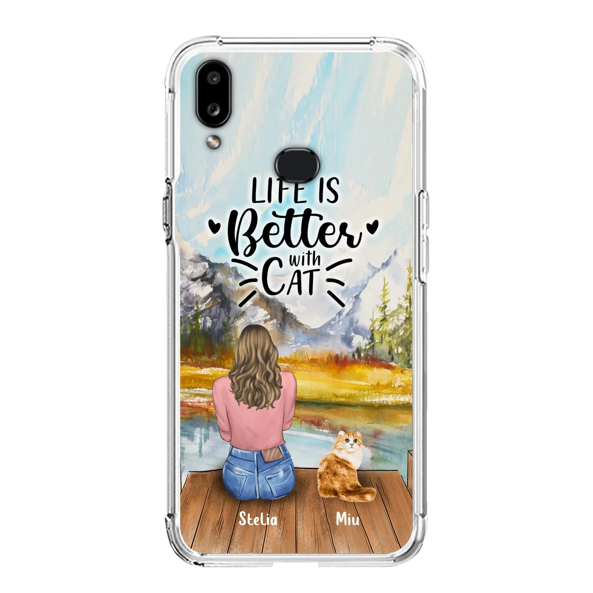 Custom Personalized Cat Mom Phone Case - Gifts For Cat Lovers With Upto 4 Cats - You Had Me At Meow - Case For iPhone, Samsung And Xiaomi