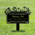 Personalized Memorial Tree Plaque With Stake Metal Sign - Memorial Gift Idea - Planted In Loving Memory Of