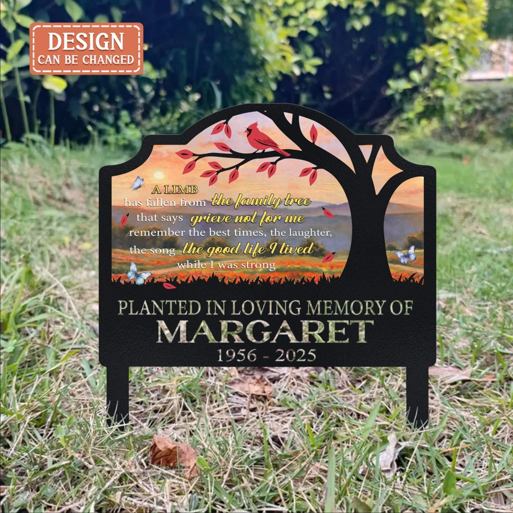 Personalized A Lime Has Fallen From The Family Tree Metal Sign - Memorial Gift Idea