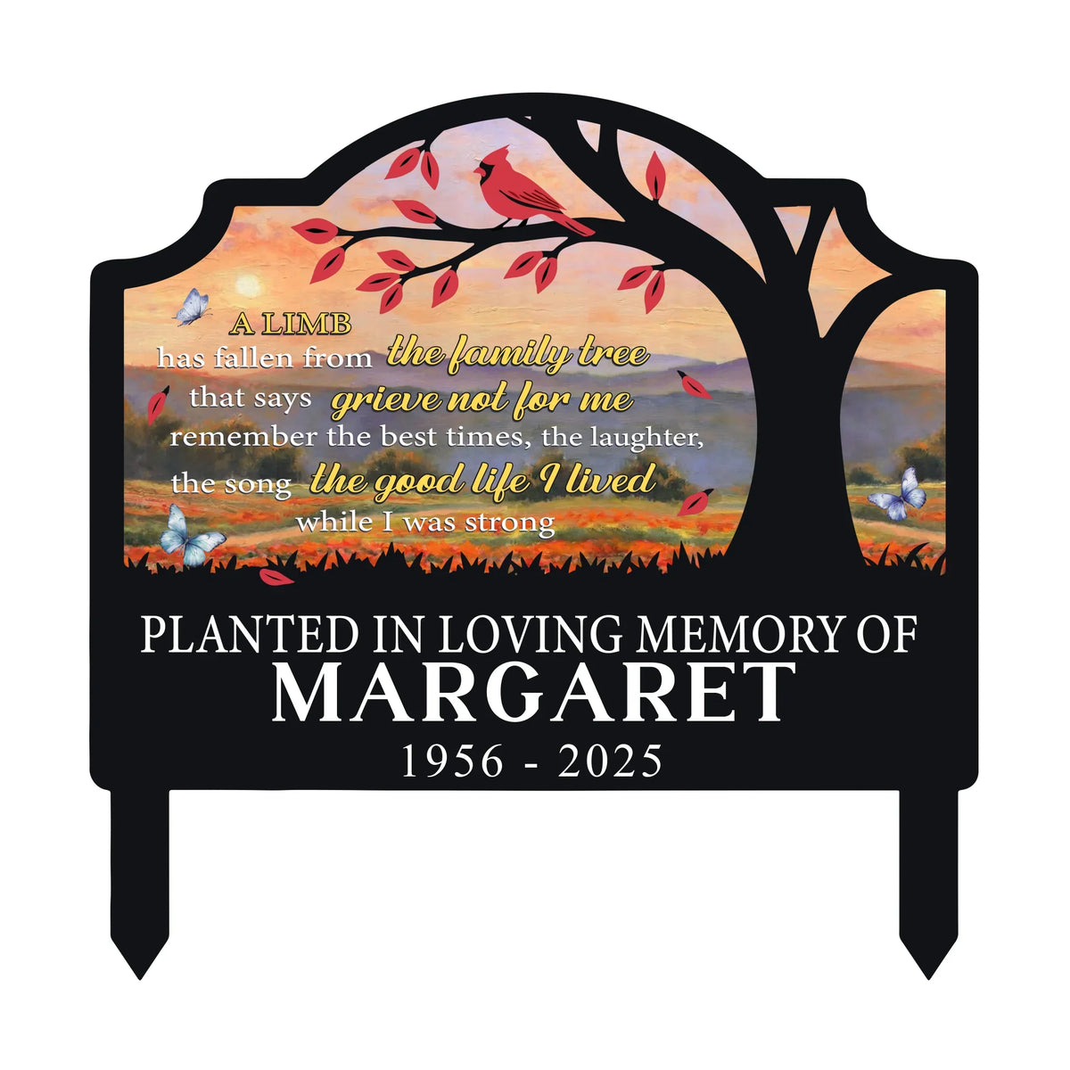 Personalized A Lime Has Fallen From The Family Tree Metal Sign - Memorial Gift Idea