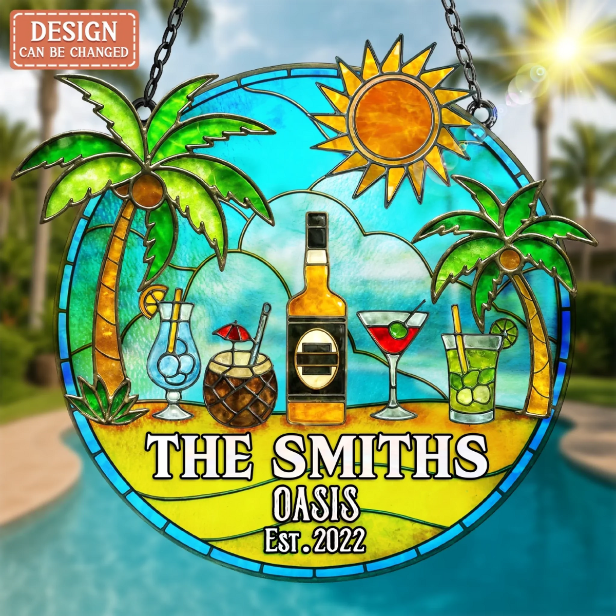 Custom Personalized Bar Acrylic Suncatcher - Summer Gift Idea