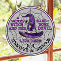Personalized Wicked Witch And Handsome Devil Acrylic Suncatcher - Gift Idea For Couple