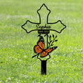 Personalized Memorial Holy Cross Metal Sign - Memorial Gift Idea