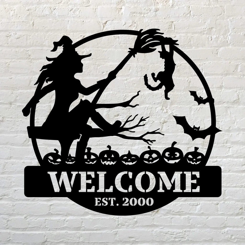 Custom Personalized Witch Metal Sign - Gift Idea For Friend/ Sister