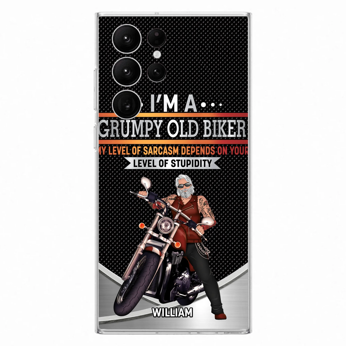 Custom Personalized Old Biker Phone Case - Father's Day Gift Idea for Biker - I'm A Grumpy Old Biker - Case for iPhone/Samsung