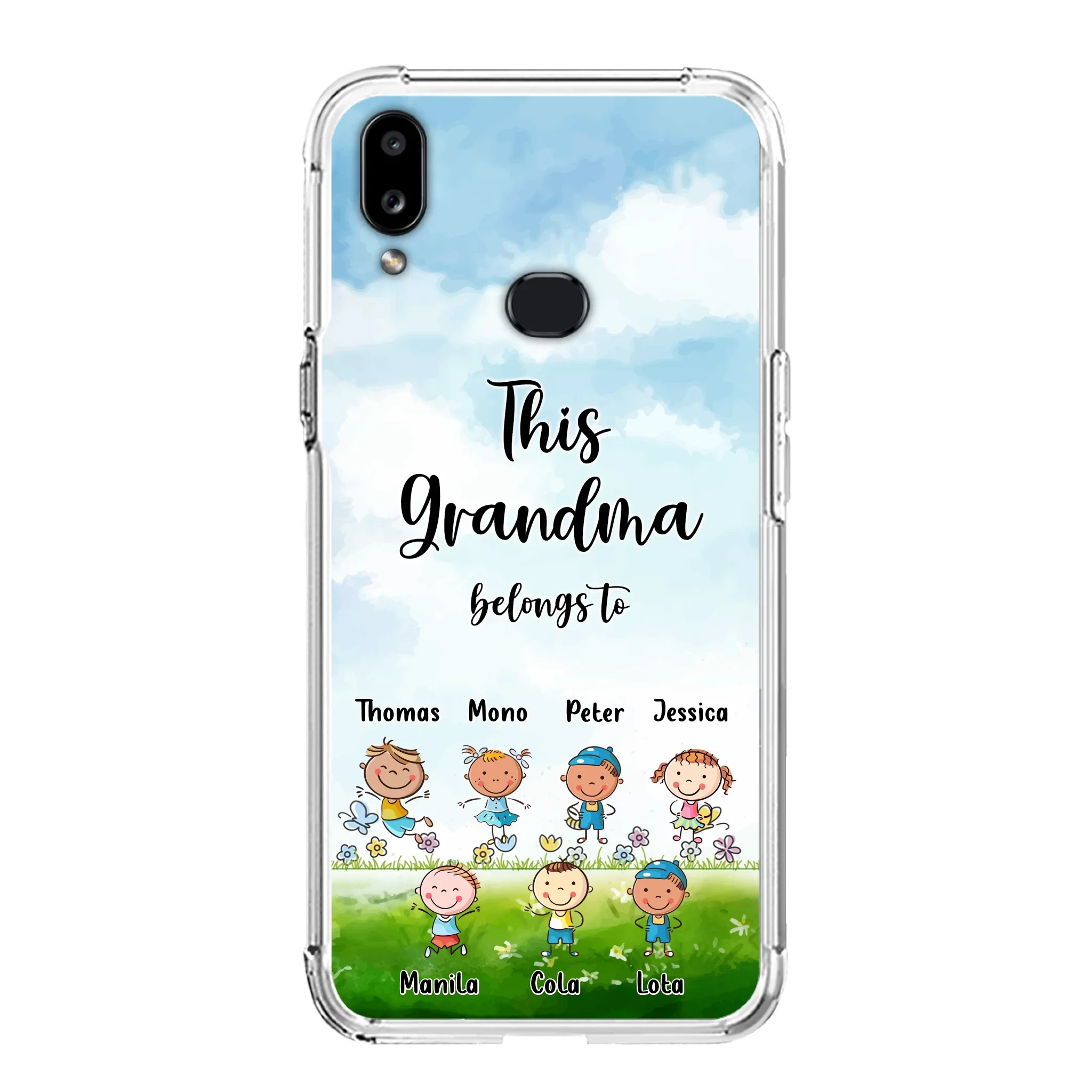 Custom Personalized Grandma Phone Case - Gift Idea For Grandma/Mother's Day - Upto 7 Kids - This Grandma Belongs To - Case For iPhone & Samsung