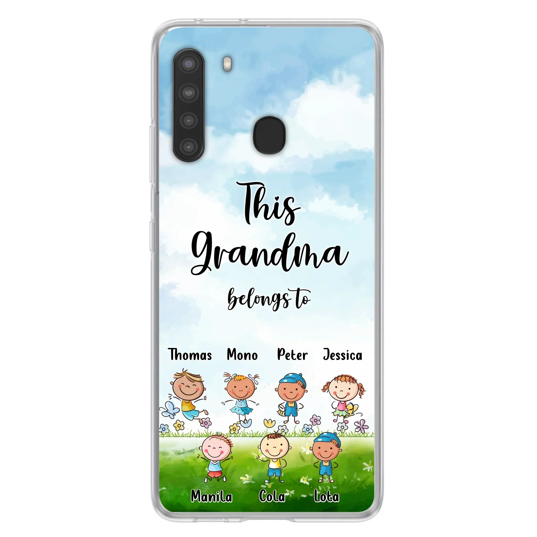 Custom Personalized Grandma Phone Case - Gift Idea For Grandma/Mother's Day - Upto 7 Kids - This Grandma Belongs To - Case For iPhone & Samsung