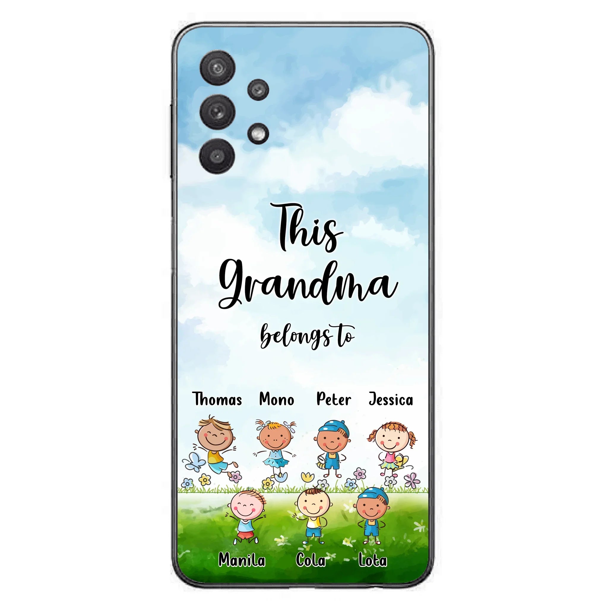 Custom Personalized Grandma Phone Case - Gift Idea For Grandma/Mother's Day - Upto 7 Kids - This Grandma Belongs To - Case For iPhone & Samsung