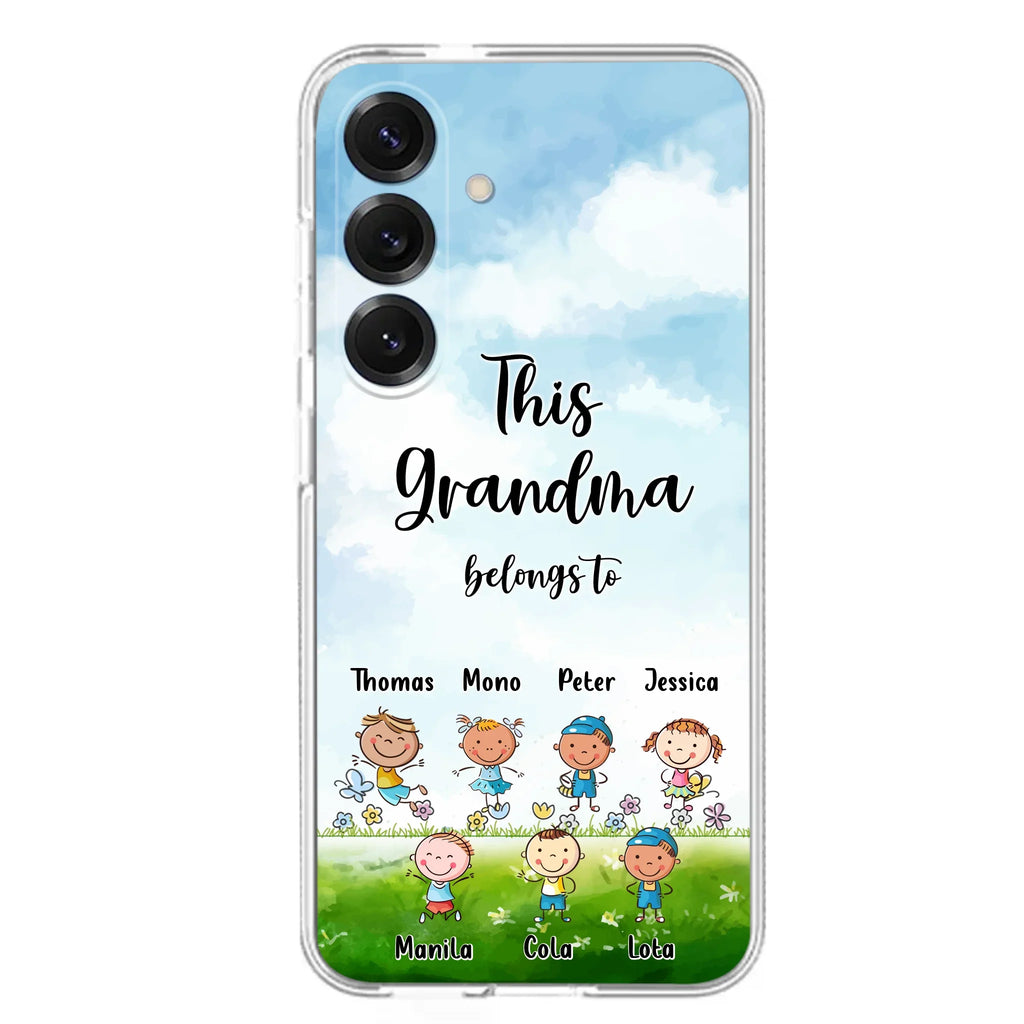 Custom Personalized Grandma Phone Case - Gift Idea For Grandma/Mother's Day - Upto 7 Kids - This Grandma Belongs To - Case For iPhone & Samsung