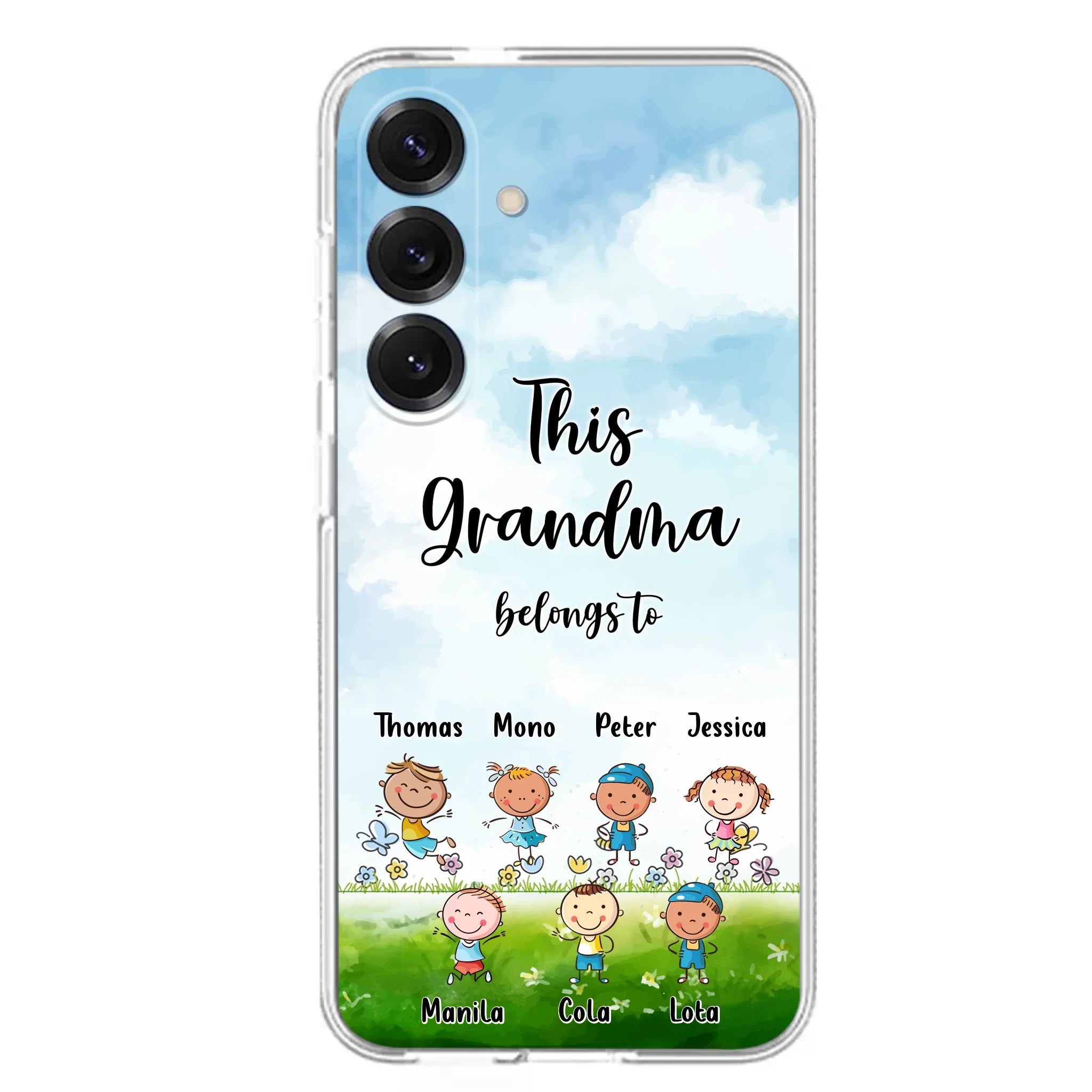 Custom Personalized Grandma Phone Case - Gift Idea For Grandma/Mother's Day - Upto 7 Kids - This Grandma Belongs To - Case For iPhone & Samsung