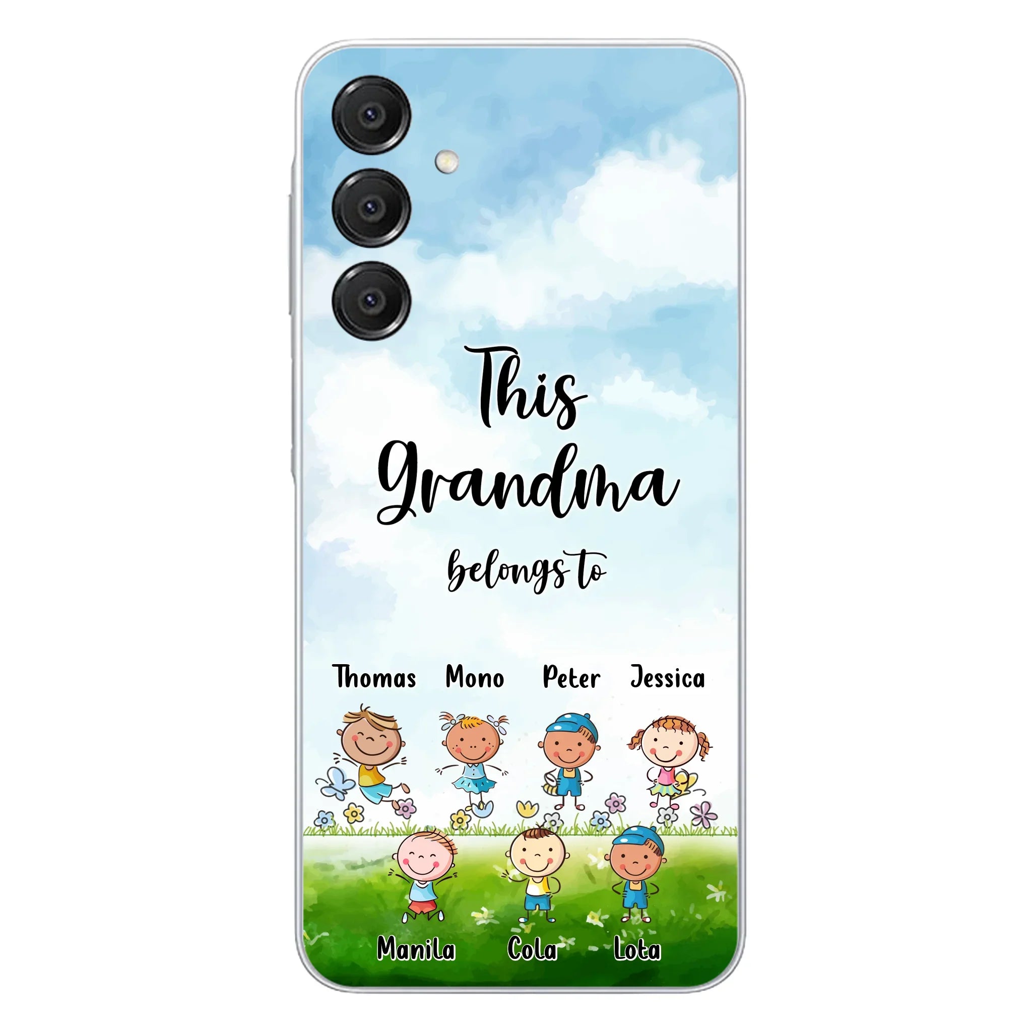Custom Personalized Grandma Phone Case - Gift Idea For Grandma/Mother's Day - Upto 7 Kids - This Grandma Belongs To - Case For iPhone & Samsung