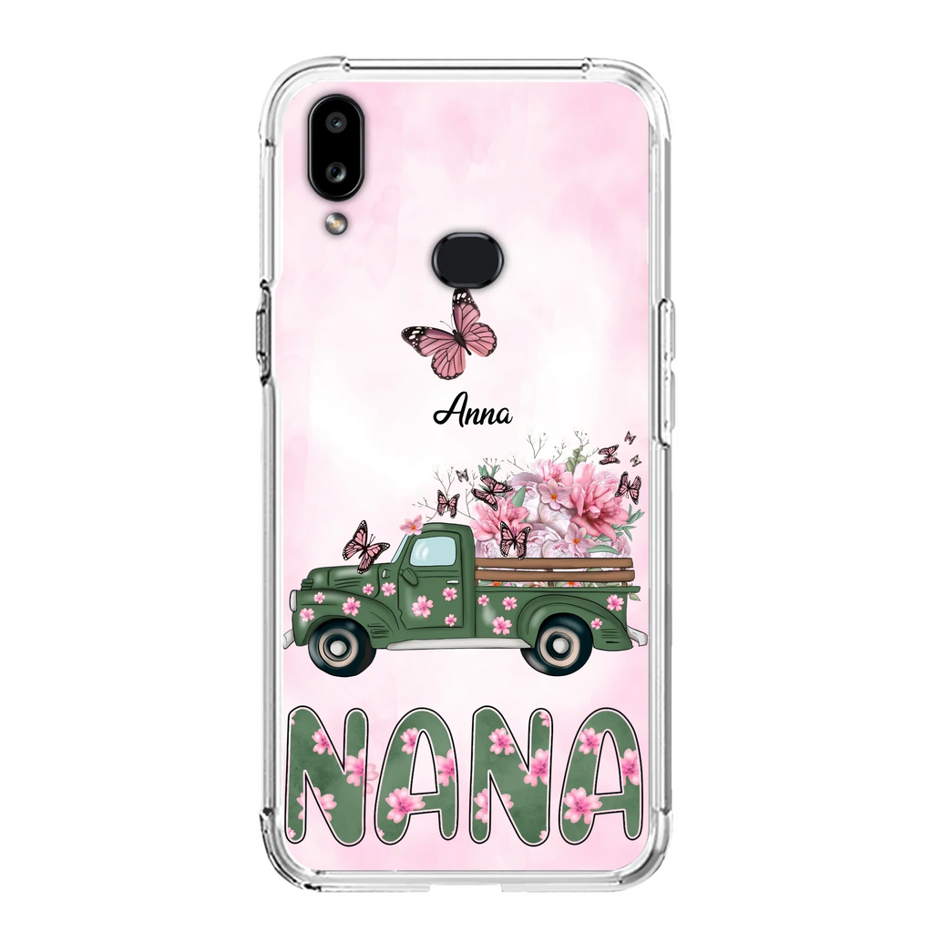 Custom Personalized Nana Phone Case - Gift Idea For Grandma/Mother's Day - Upto 12 Butterflies - Nana - Case For iPhone & Samsung
