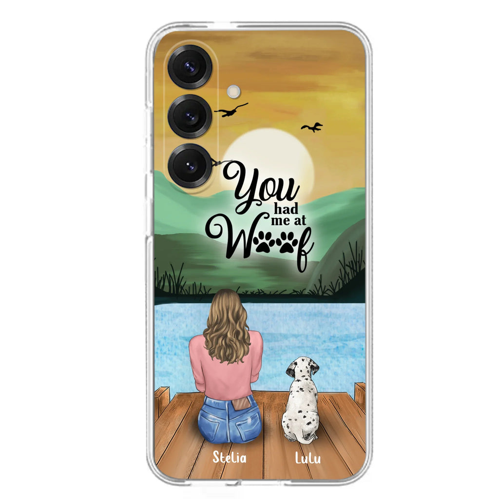 Personalized Dog Mom Phone Case - Gifts For Dog Lover With Up to 4 Dogs - You Had Me At Woof - The New Version for iPhone 16 Series
