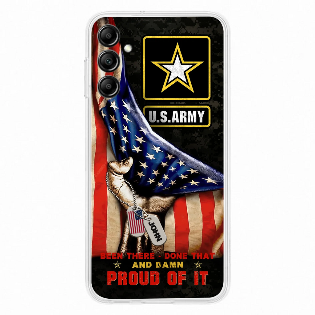 Custom Personalized Veteran Proudly Served Phone Case - Gift Idea For Veterans - Been There Done That And Damn Proud Of It - Case For iPhone And Samsung