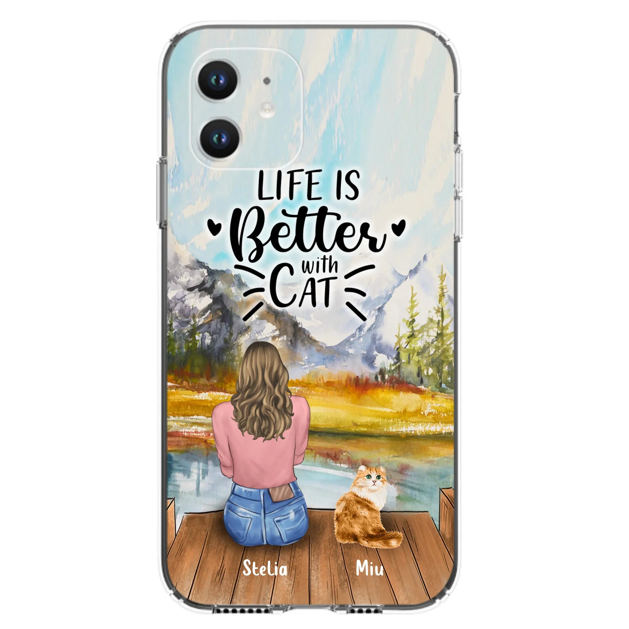 Custom Personalized Cat Mom Phone Case - Gifts For Cat Lovers With Upto 4 Cats - You Had Me At Meow - Case For iPhone(Update Iphone 14), Samsung And Xiaomi