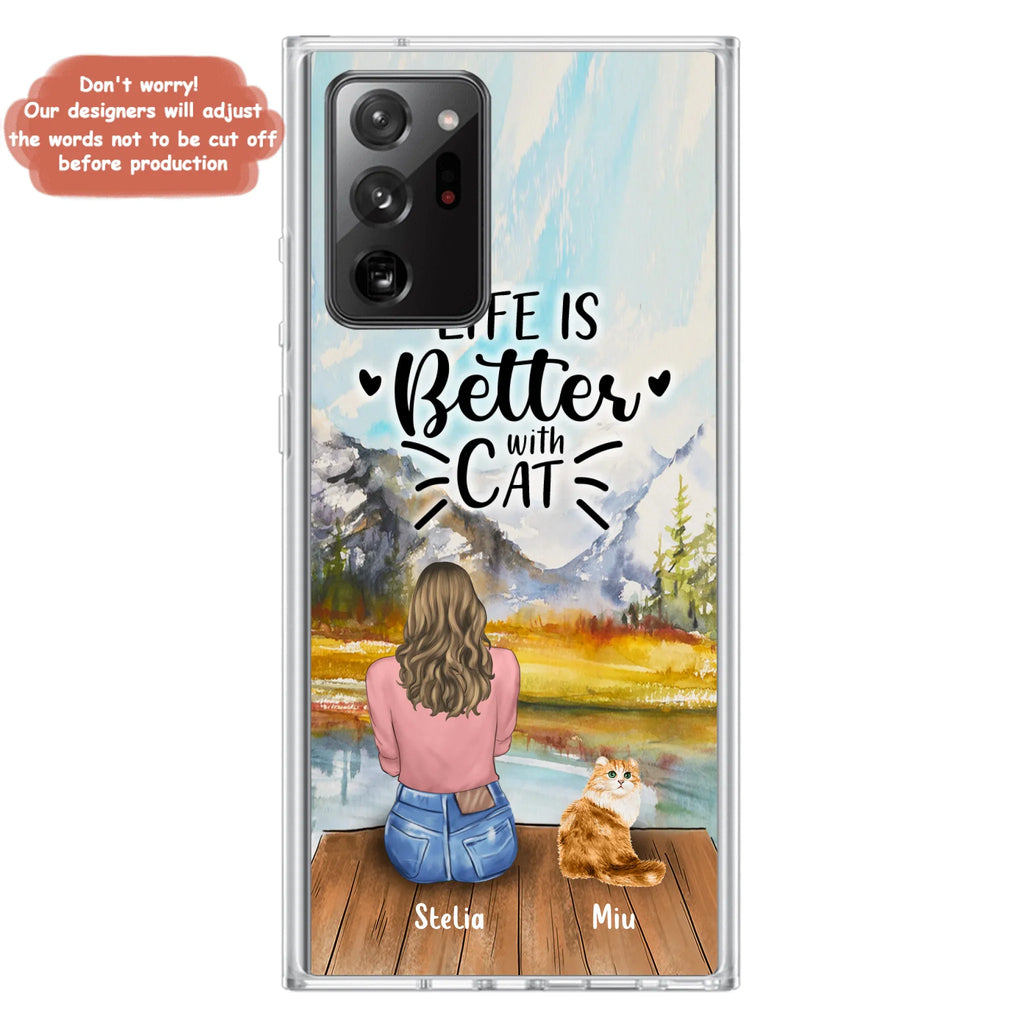 Custom Personalized Cat Mom Phone Case - Gifts For Cat Lovers With Upto 4 Cats - You Had Me At Meow - Case For iPhone(Update Iphone 14), Samsung And Xiaomi