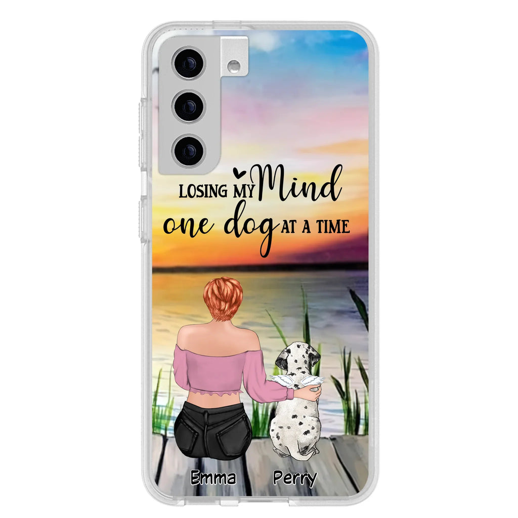 Custom Personalized Pet Mom/Dad Phone Case For iPhone/ Samsung - Gift Idea For Pet Owner With Up To 5 Cats/ Dogs - Losing My Mind One Dog At A Time