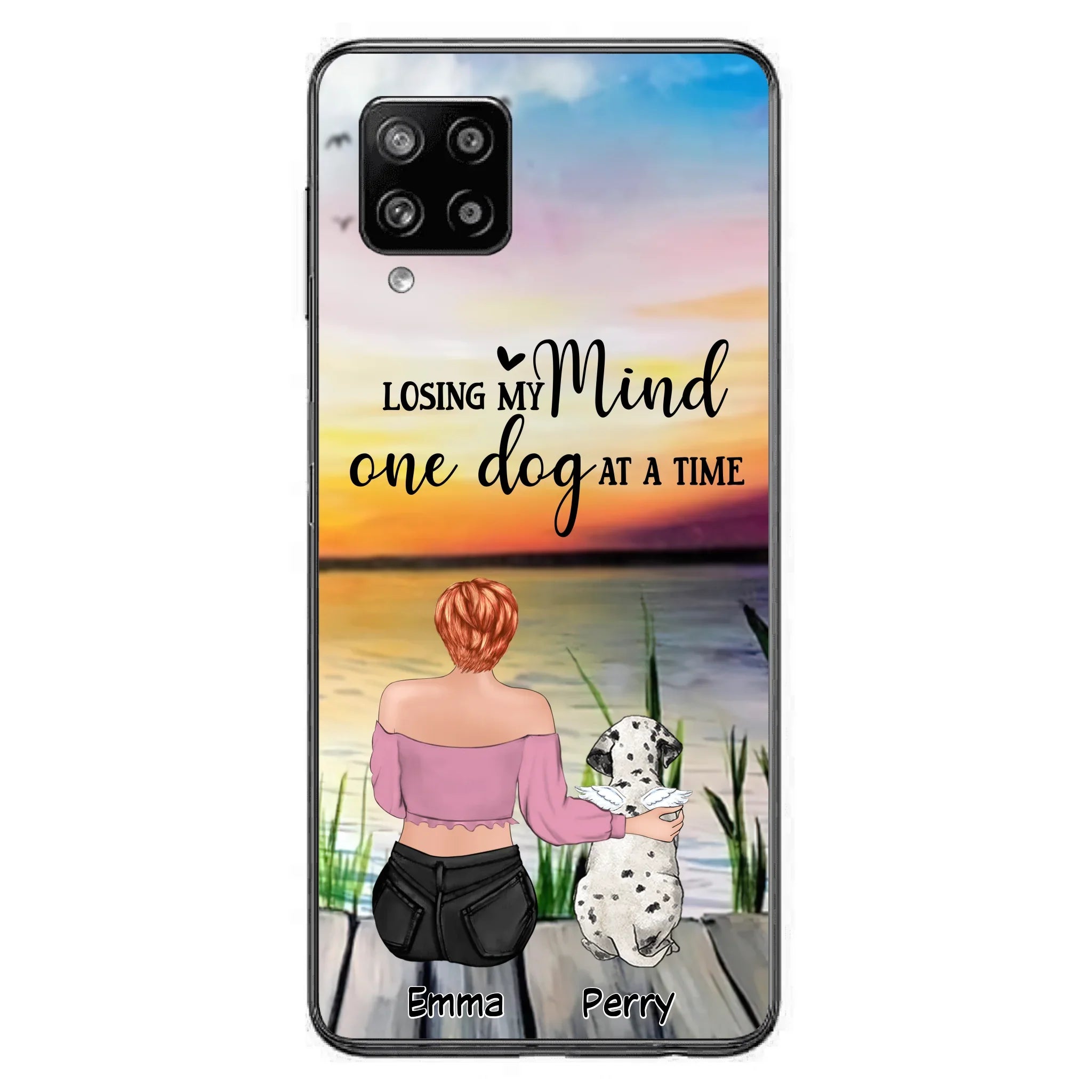 Custom Personalized Pet Mom/Dad Phone Case For iPhone/ Samsung - Gift Idea For Pet Owner With Up To 5 Cats/ Dogs - Losing My Mind One Dog At A Time