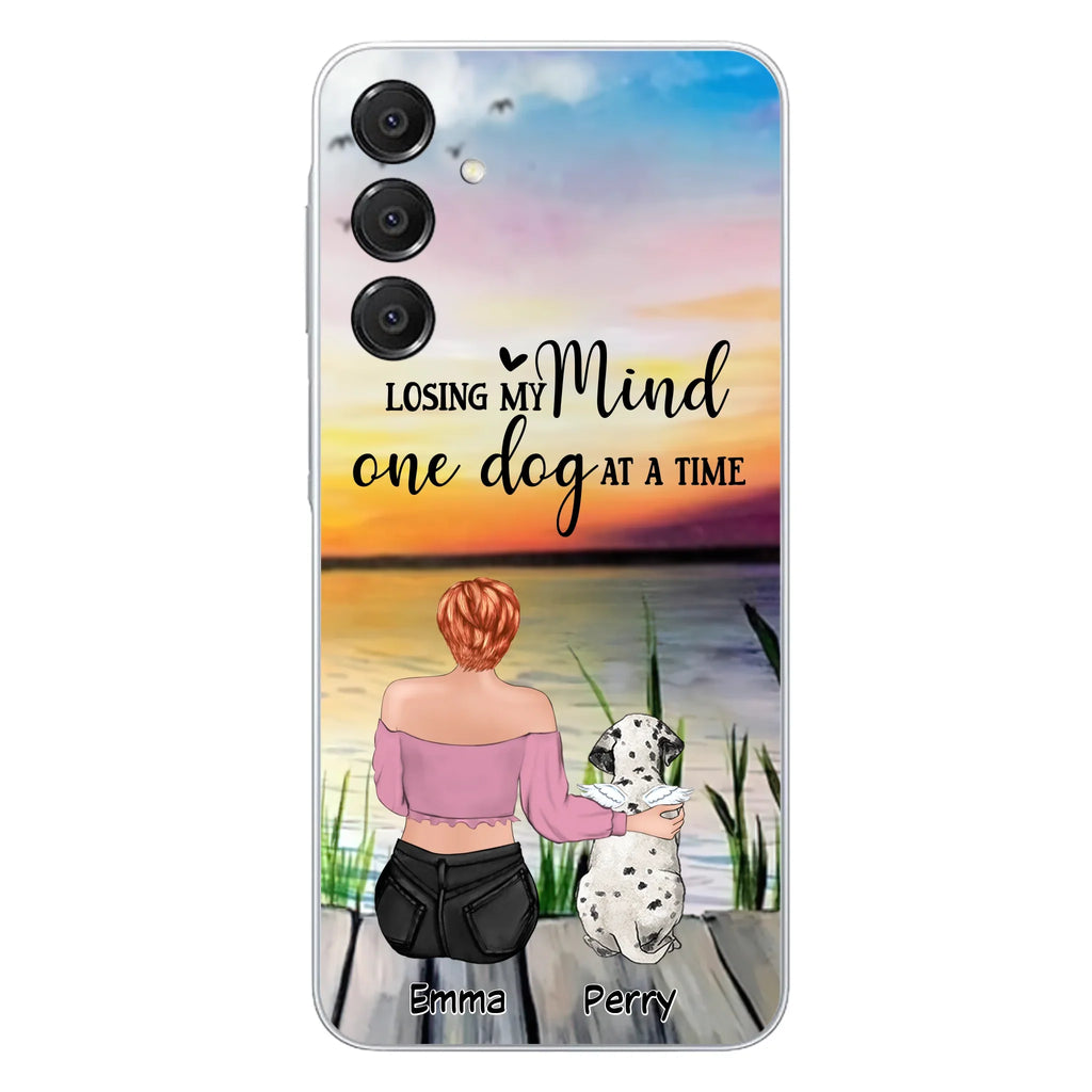 Custom Personalized Pet Mom/Dad Phone Case For iPhone/ Samsung - Gift Idea For Pet Owner With Up To 5 Cats/ Dogs - Losing My Mind One Dog At A Time