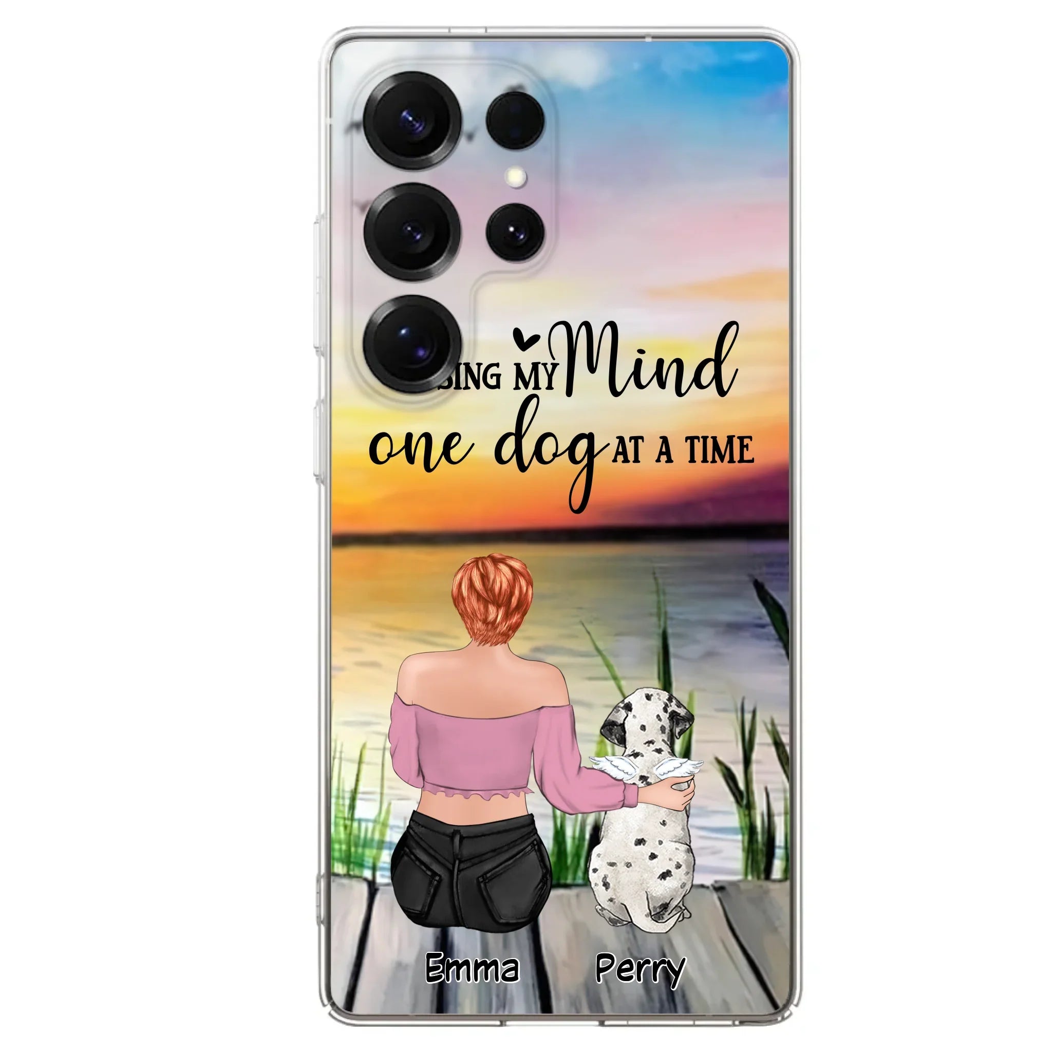 Custom Personalized Pet Mom/Dad Phone Case For iPhone/ Samsung - Gift Idea For Pet Owner With Up To 5 Cats/ Dogs - Losing My Mind One Dog At A Time