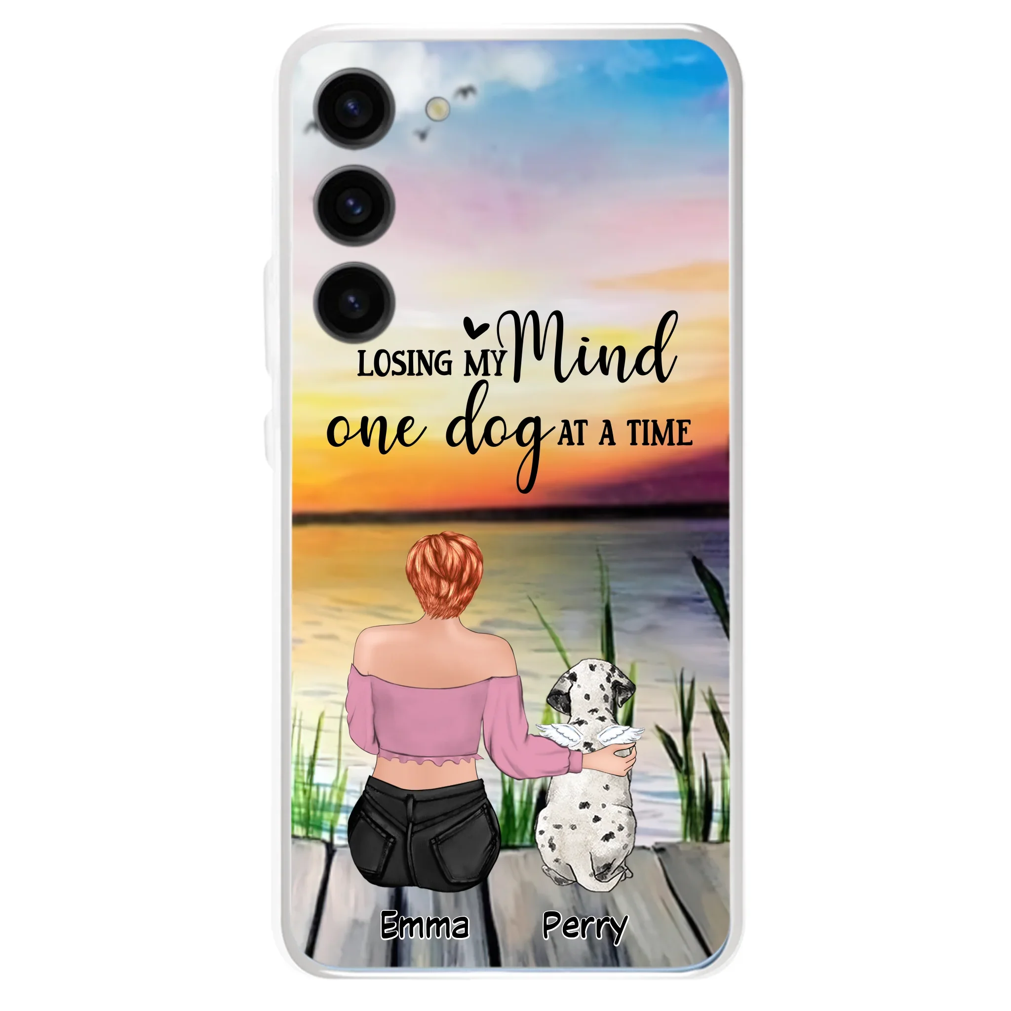 Custom Personalized Pet Mom/Dad Phone Case For iPhone/ Samsung - Gift Idea For Pet Owner With Up To 5 Cats/ Dogs - Losing My Mind One Dog At A Time