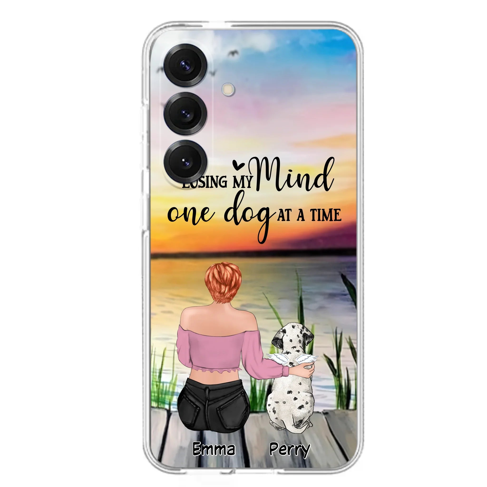 Custom Personalized Pet Mom/Dad Phone Case For iPhone/ Samsung - Gift Idea For Pet Owner With Up To 5 Cats/ Dogs - Losing My Mind One Dog At A Time