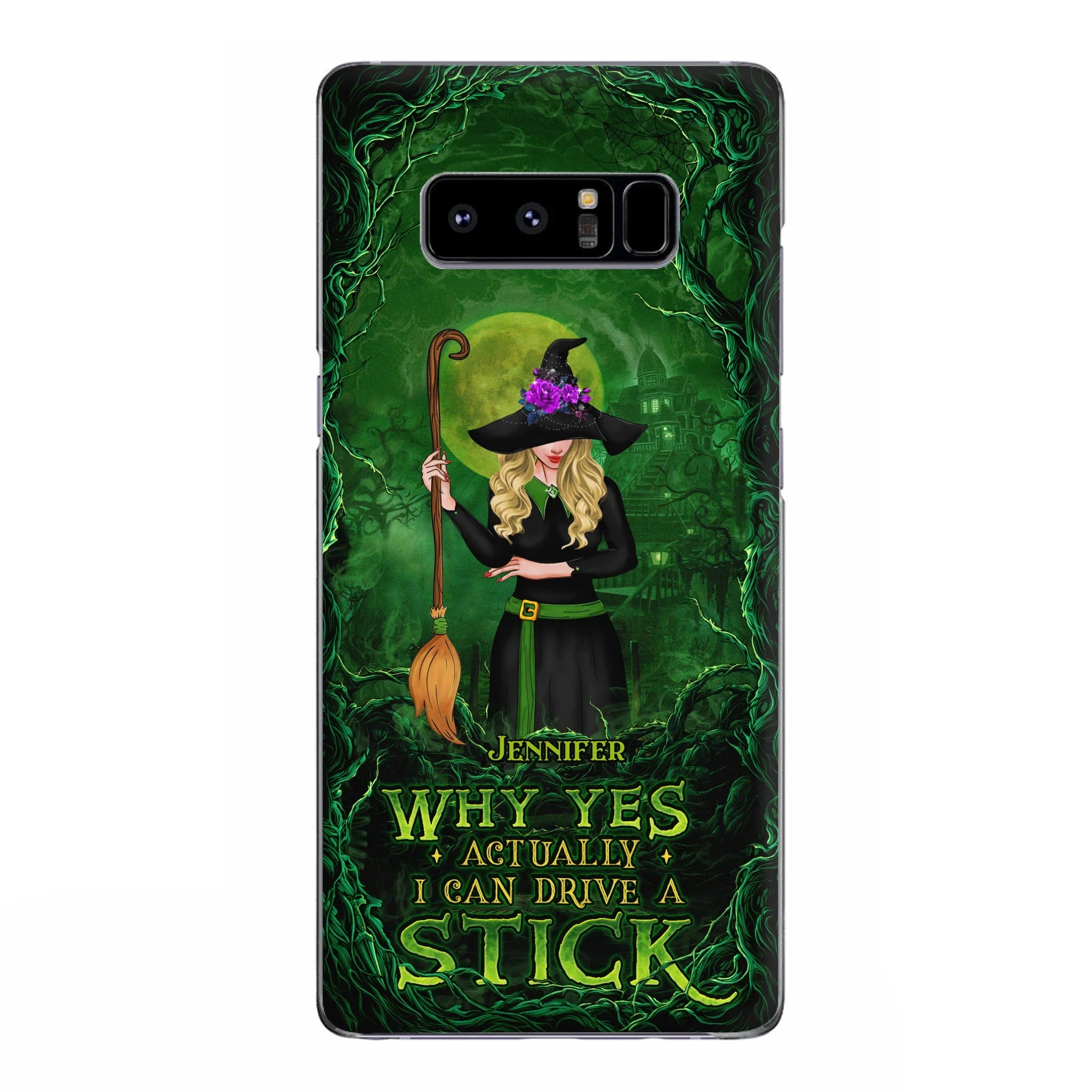 Custom Personalized Witch Phone Case for iPhone/ Samsung - Halloween Gift Idea - Why Yes Actually I Can Drive A Stick