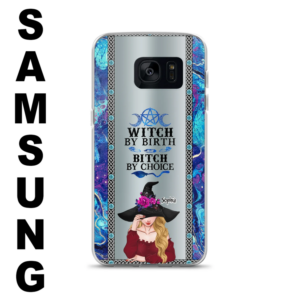 Custom Personalized Witch Phone Case for iPhone and Samsung - Gift Idea For Halloween - Witch By Birth, Bitch By Choice
