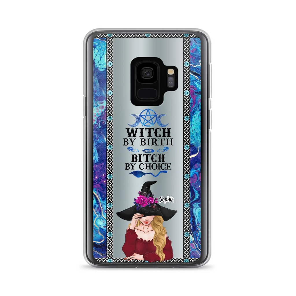 Custom Personalized Witch Phone Case for iPhone and Samsung - Gift Idea For Halloween - Witch By Birth, Bitch By Choice