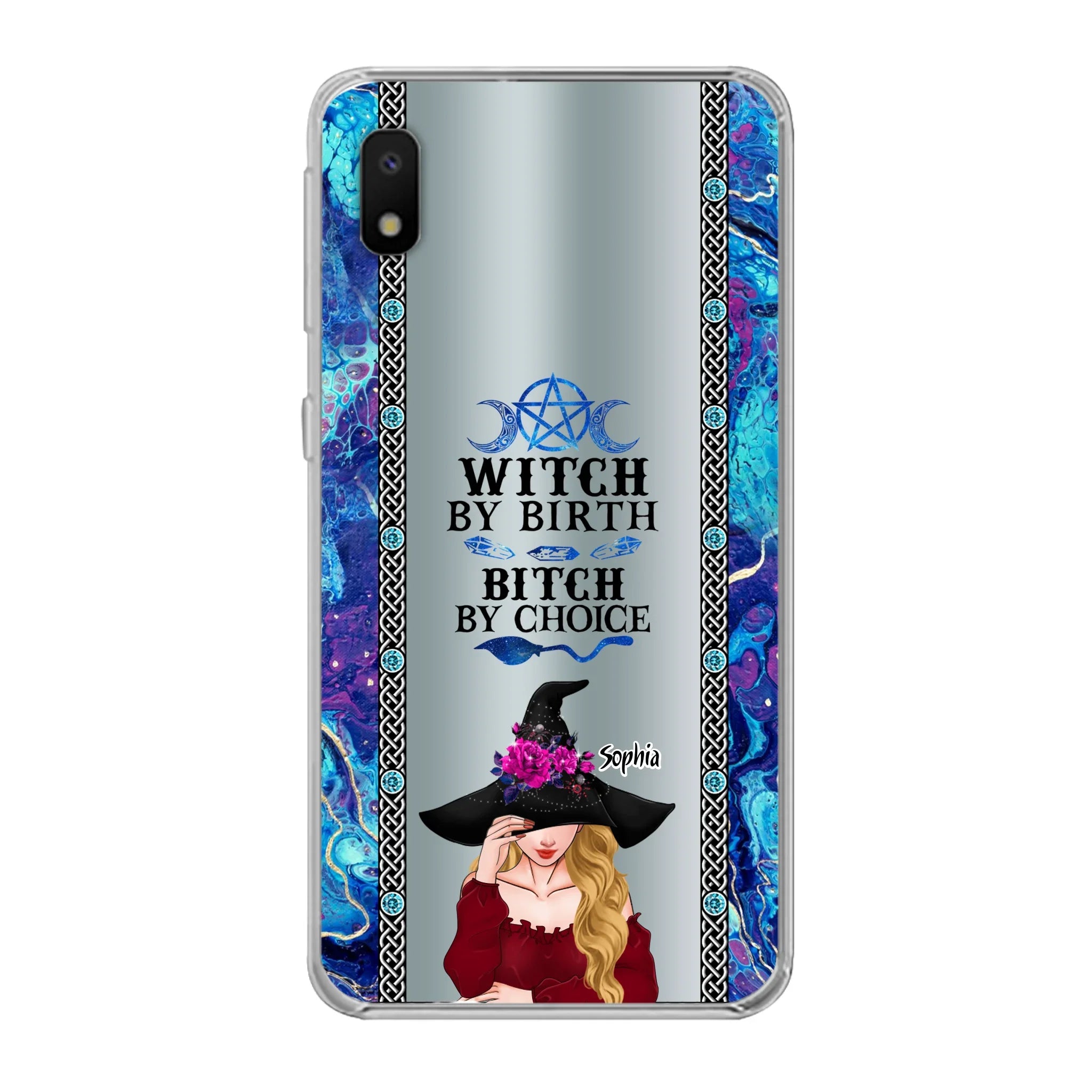 Custom Personalized Witch Phone Case for iPhone and Samsung - Gift Idea For Halloween - Witch By Birth, Bitch By Choice
