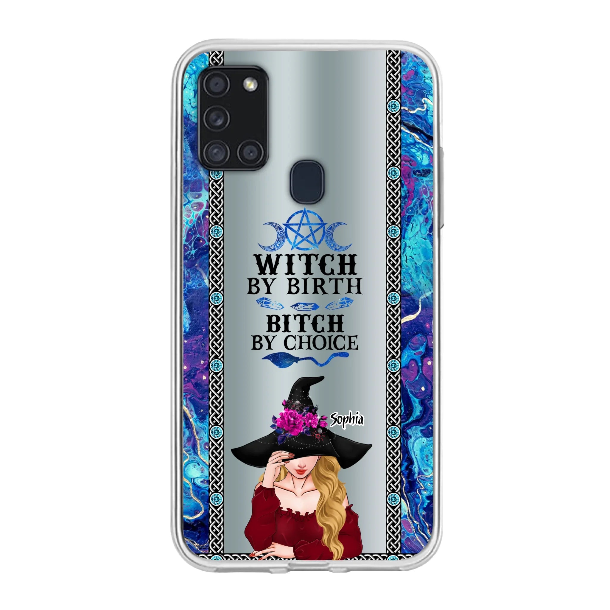 Custom Personalized Witch Phone Case for iPhone and Samsung - Gift Idea For Halloween - Witch By Birth, Bitch By Choice