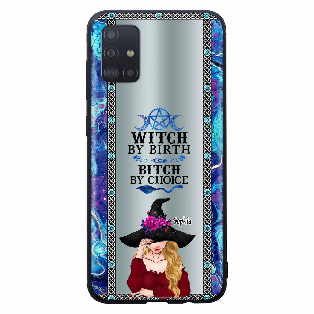 Custom Personalized Witch Phone Case for iPhone and Samsung - Gift Idea For Halloween - Witch By Birth, Bitch By Choice