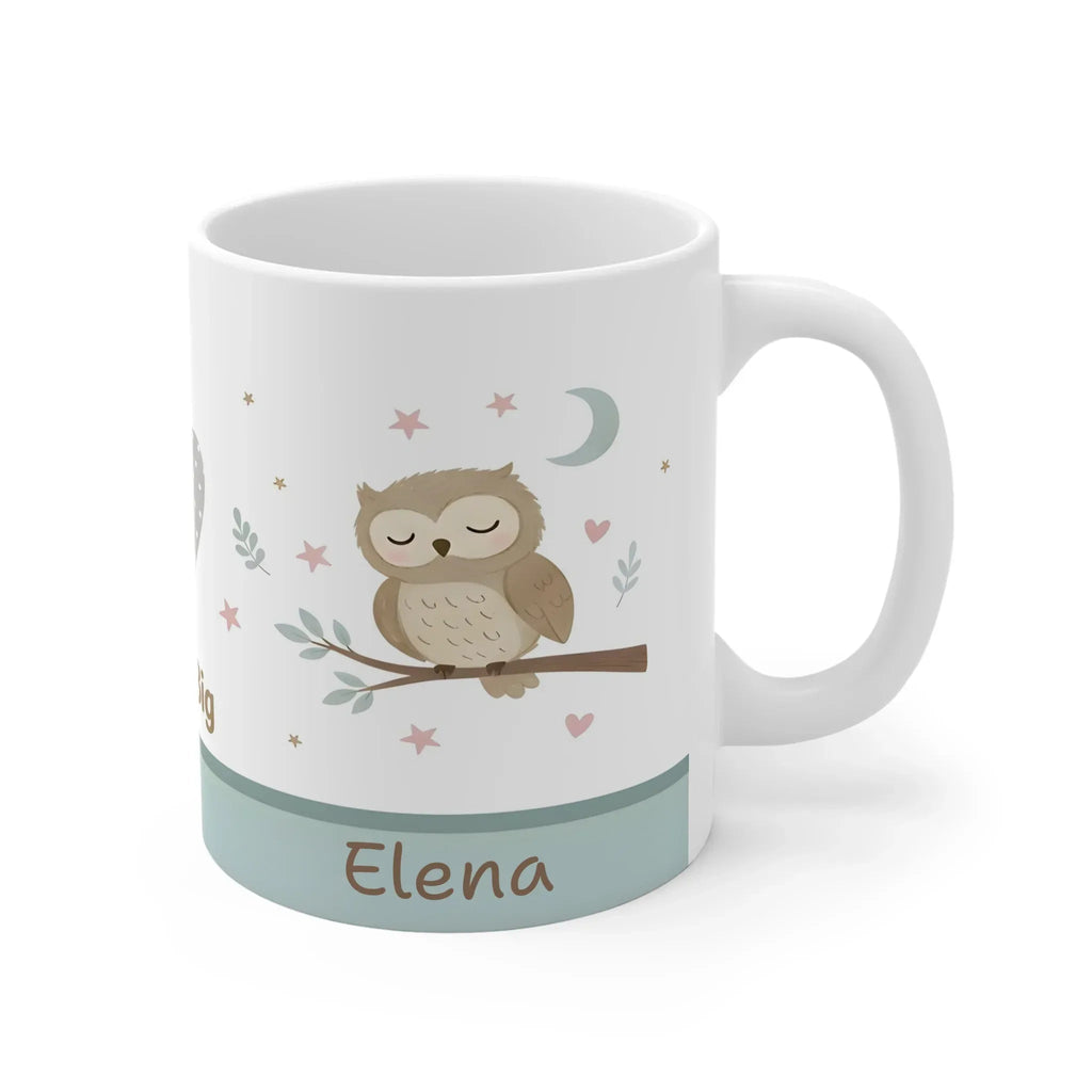 Dream Big Owl Mug — Personalized 11oz Cute Nursery Coffee Cup