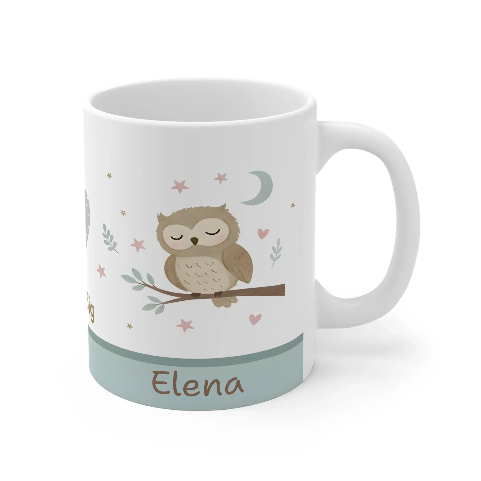 Dream Big Owl Mug — Personalized 11oz Cute Nursery Coffee Cup