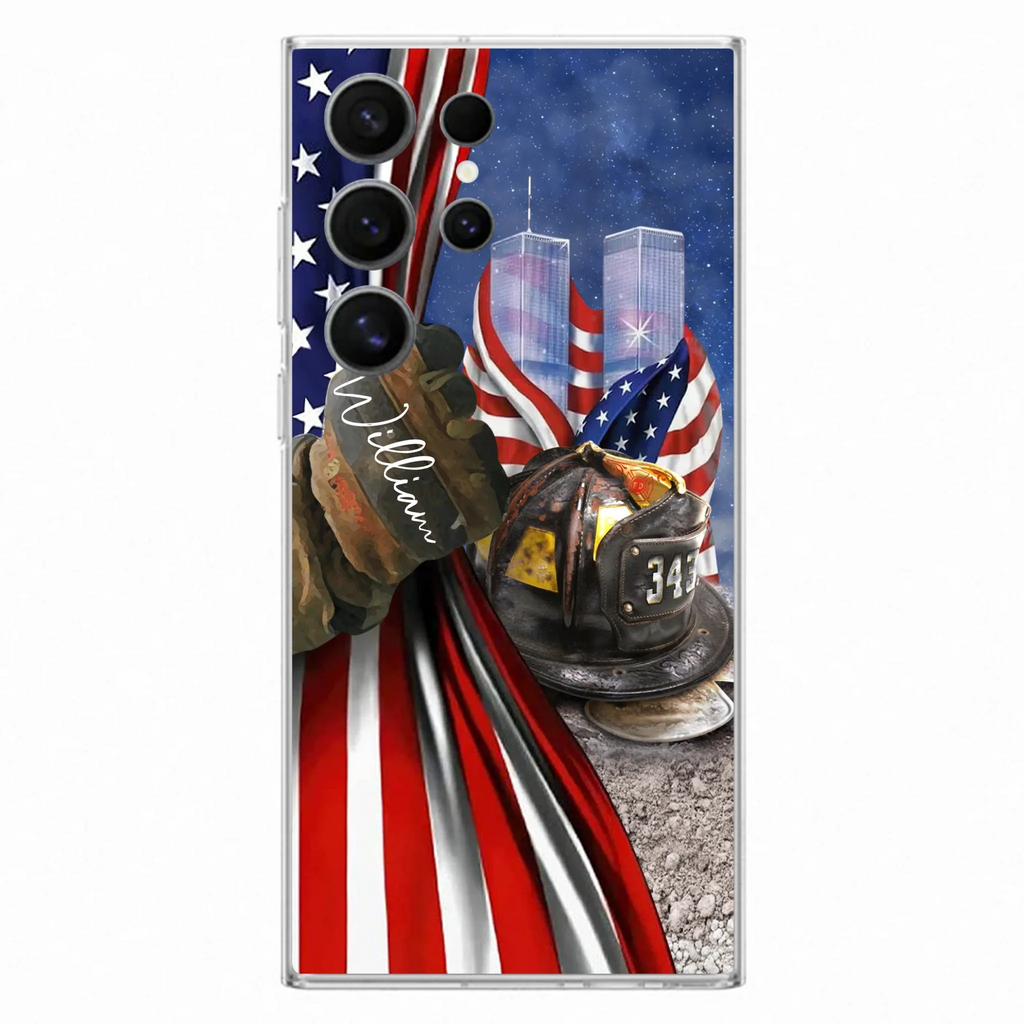 Personalized Fire Fighter Phone Case - Gift Idea For 4th Of July Day - Cases For iPhone And Samsung