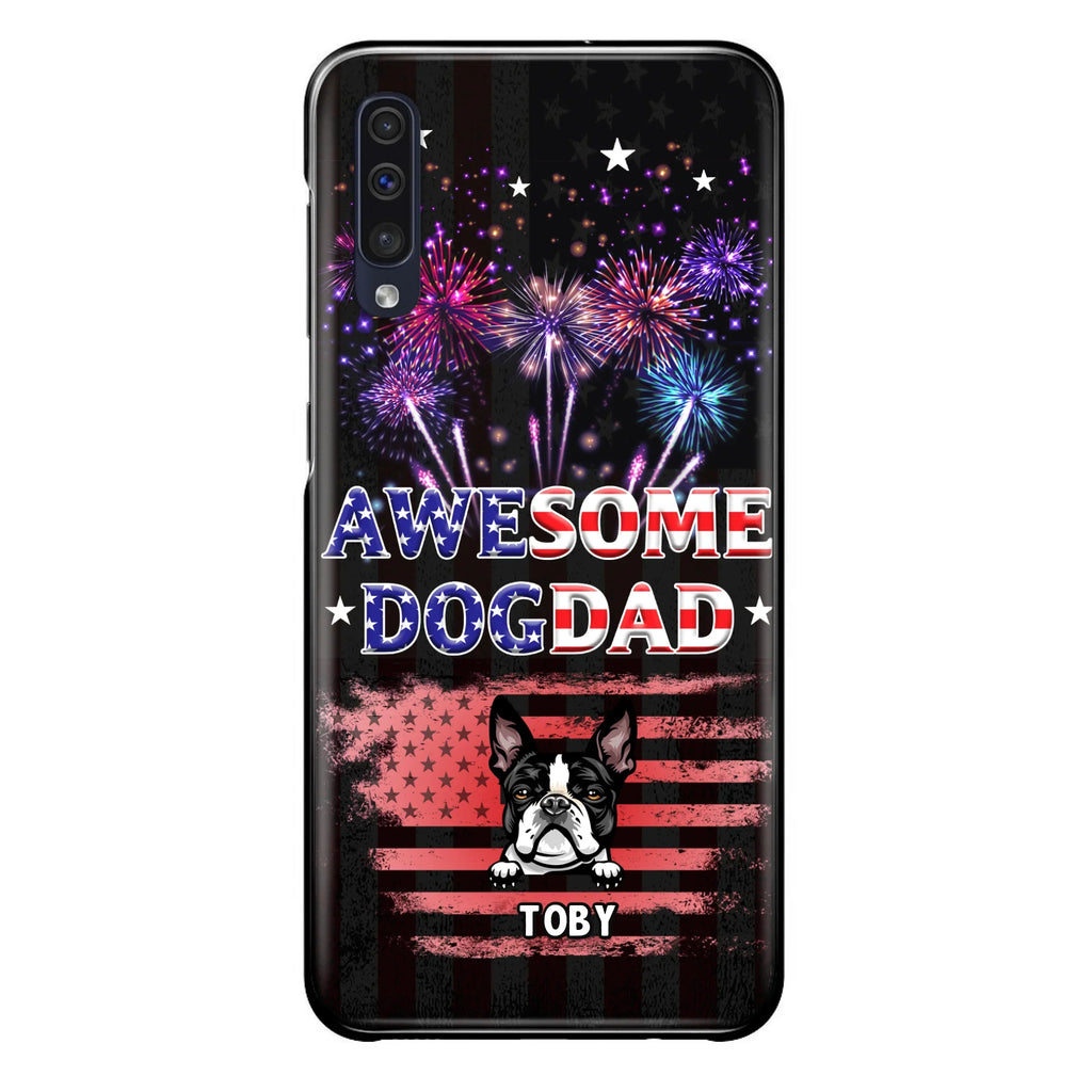 Custom Personalized Dog Dad Phone Case - Gift Idea For Father's Day/Dog Lovers - Up To 6 Dogs - Awesome Dog Dad - Cases For Iphone And Samsung